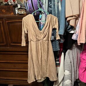 NWT Maggy Boutique Gold Shimmer Dress